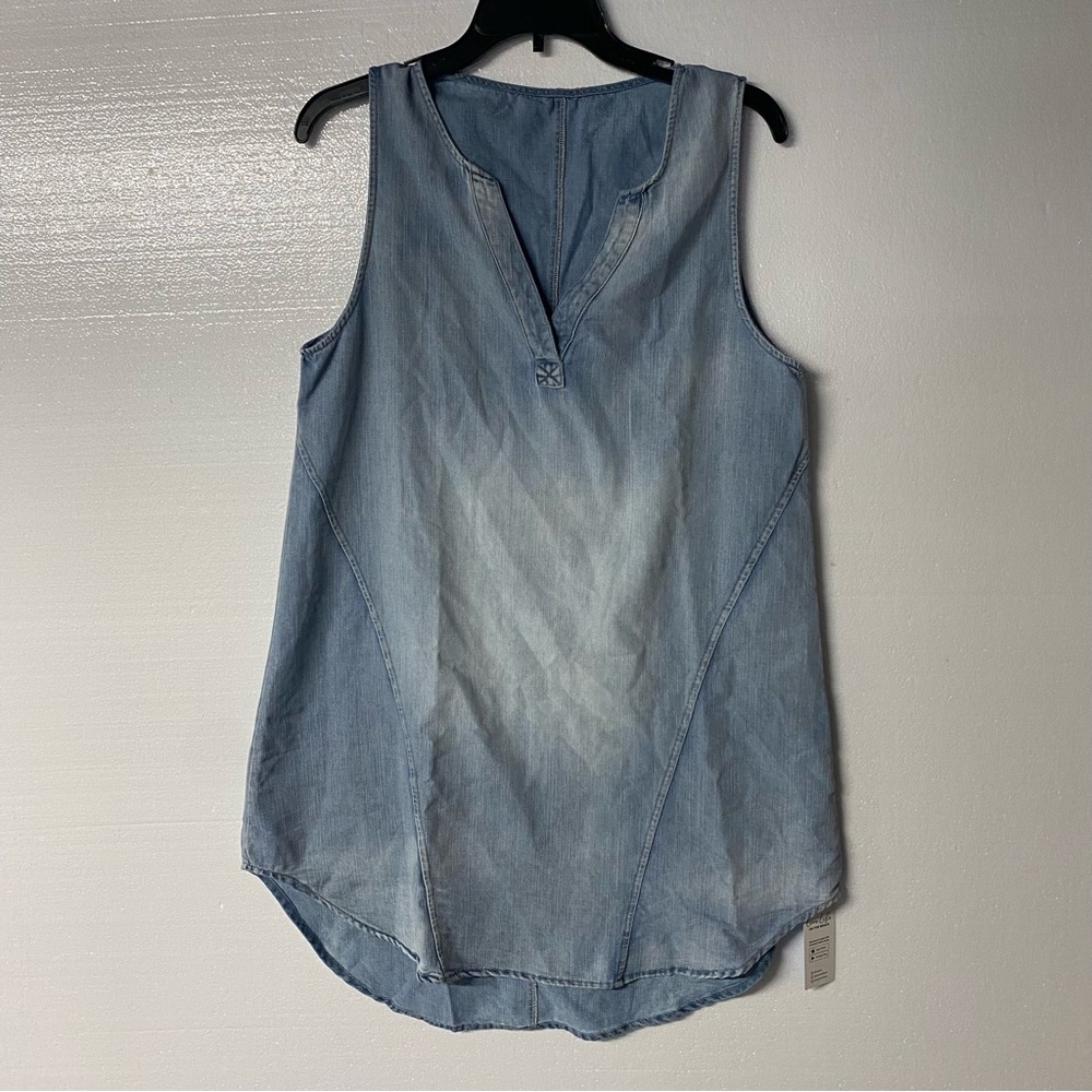 Cupshe Light Blue Sleeveless Denim Tunic Top/Short Dress/Cover Up